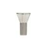 Afbeeldingen van Siro Meubelknop metaal - L 15mm/H 24mm/B 15mm - RVS effect 