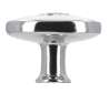 Afbeeldingen van Siro Meubelknop metaal - L 32mm/H 24mm/B 32mm chroom glanzend/wit 