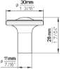 Afbeeldingen van Siro Meubelknop metaal - L 30mm/H 28mm/B 30mm chroom glanzend 