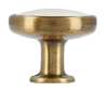 Afbeeldingen van Siro Meubelknop metaal - L 30mm/H 25mm/B 30mm antiek messing/beige 