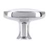 Afbeeldingen van Siro Meubelknop metaal - L 32mm/H 24mm/B 22mm chroom glanzend/wit 