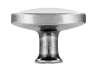 Afbeeldingen van Siro Meubelknop metaal - L 32mm/H 24mm/B 22mm antiek zilver/wit 
