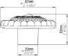 Afbeeldingen van Siro Meubelknop metaal - L 67mm/H 32mm/B 67mm tin/transparant 