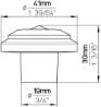 Afbeeldingen van Siro Meubelknop metaal - L 41mm/H 30mm/B 41mm antiek messing/ transparant 