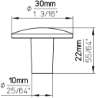 Afbeeldingen van Siro Meubelknop metaal - L 30mm/H 22mm/B 30mm chroom glanzend 