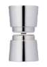 Afbeeldingen van Siro Douchedeurknop metaal - L 34mm/H 58mm/B 34mm chroom glanzend/wit 
