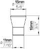 Afbeeldingen van Siro Meubelknop metaal - L 16mm/H 19mm/B 16mm RVS 