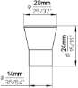 Afbeeldingen van Siro Meubelknop metaal - L 20mm/H 24mm/B 20mm RVS 