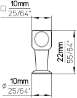 Afbeeldingen van Siro Meubelknop metaal - L 10mm/H 22mm/B 10mm mat zwart chroom 