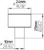 Afbeeldingen van Siro Meubelknop metaal - L 24mm/H 25mm/B 24mm mat zwart 