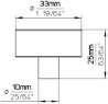 Afbeeldingen van Siro Meubelknop metaal - L 33mm/H 25mm/B 33mm mat zwart 