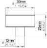 Afbeeldingen van Siro Meubelknop metaal - L 33mm/H 25mm/B 33mm mat zwart 