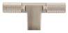 Afbeeldingen van Siro Meubelknop metaal - L 72mm/H 32mm/B 12mm mat RVS effect 