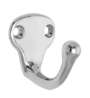 Afbeeldingen van Siro Kapstokhaak metaal - boorafstand 20mm/L 37mm/H 40mm/B 30mm chroom glanzend 