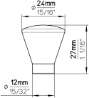 Afbeeldingen van Siro Meubelknop metaal - L 24mm/H 27mm/B 24mm nikkel mat 