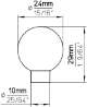 Afbeeldingen van Siro Meubelknop metaal - L 25mm/H 30mm/B 25mm RVS 