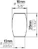 Afbeeldingen van Siro Meubelknop metaal - L 16mm/H 26mm/B 16mm mat zwart 