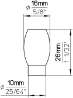 Afbeeldingen van Siro Meubelknop metaal - L 16mm/H 26mm/B 16mm chroom mat 