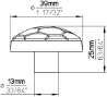 Afbeeldingen van Siro Meubelknop voetbal kunststof - L 39mm/H 25mm/B 39mm 
