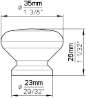 Afbeeldingen van Siro Meubelknop hout - L 35mm/H 26mm/B 35mm vurenhout 