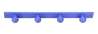 Afbeeldingen van Siro Haaklijst hout - boorafstand 490mm/L 520mm/H 62mm/B 40mm beuken blauw gelakt 