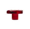 Afbeeldingen van Siro Meubelknop kunststof - L 33mm/H 21mm/B 33mm rood/roze 