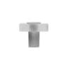 Afbeeldingen van Siro Meubelknop kunststof - L 30mm/H 26mm/B 30mm transparant/ aluminium 