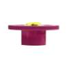 Afbeeldingen van Siro Meubelknop kunststof - L 58mm/H 25mm/B 58mm roze/groen 