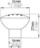 Afbeeldingen van Siro Meubelknop kunststof - L 34mm/H 27mm/B 34mm zwart 