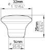 Afbeeldingen van Siro Meubelknop keramisch - L 32mm/H 25mm/B 32mm wit 
