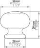 Afbeeldingen van Siro Meubelknop keramisch - L 39mm/H 35mm/B 39mm geel 