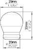 Afbeeldingen van Siro Meubelknop keramisch - L 29mm/H 33mm/B 29mm veelkleurig 