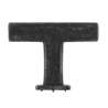 Afbeeldingen van Siro T-knop metalen - L 46mm / B 18mm / H 34mm - getrommeld antiek ijzer