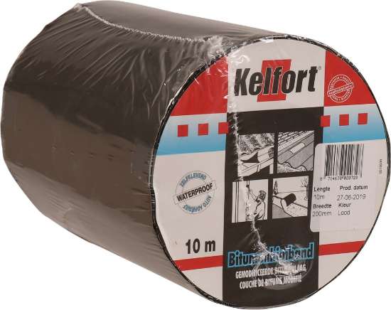 Afbeeldingen van Kelfort Bitumenkimband - 200mm x 10 meter - loodkleur 