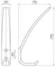 Afbeeldingen van Siro Kapstokhaak kunststof - boorafstand 20mm/L 144mm/H 79mm/B 22mm - wit 
