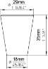 Afbeeldingen van Siro Meubelknop metaal - L 29mm/H 35mm/B 29mm - RVS 