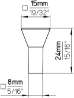 Afbeeldingen van Siro Meubelknop metaal - L 15mm/H 24mm/B 15mm - RVS effect 
