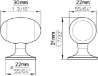 Afbeeldingen van Siro Meubelknop metaal - L 30mm/H 31mm/B 22mm - mat zwart 