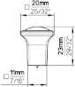 Afbeeldingen van Siro Meubelknop metaal - L 20mm/H 23mm/B 20mm - chroom glanzend 
