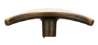 Afbeeldingen van Siro Meubelknop metaal - L 67mm/H 22mm/B 22mm antiek messing/beige 