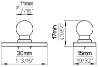 Afbeeldingen van Siro Meubelknop metaal - L 30mm/H 17mm/B 15mm antiek messing 