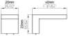 Afbeeldingen van Siro Meubelknop metaal - L 40mm/H 22mm/B 20mm chroom glanzend/wit 