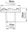 Afbeeldingen van Siro Meubelknop metaal - L 36mm/H 25mm/B 36mm antiek zilver 