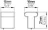Afbeeldingen van Siro Meubelknop metaal - L 16mm/H 21mm/B 16mm RVS effect/ transparant 