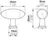 Afbeeldingen van Siro Meubelknop metaal - L 38mm/H 30mm/B 16mm antiek messing 