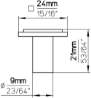Afbeeldingen van Siro Meubelknop metaal - L 24mm/H 21mm/B 24mm zilver mat 