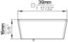 Afbeeldingen van Siro Meubelknop metaal - L 39mm/H 16mm/B 39mm RVS effect/wit 
