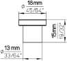 Afbeeldingen van Siro Meubelknop metaal - L 18mm/H 15mm/B 18mm RVS 
