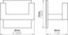 Afbeeldingen van Siro Haak metaal - zelfklevend L 50mm/H 38mm/B 60mm chroom glanzend 