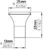 Afbeeldingen van Siro Meubelknop metaal - L 25mm/H 28mm/B 25mm RVS 